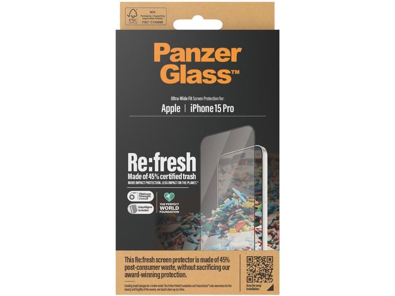 Panzerglass Displayschutz Refresh  iPhone 15 Pro