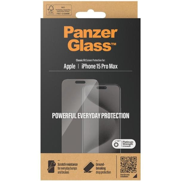 Panzerglass Displayschutz Classic Fit iPhone 15 Pro Max