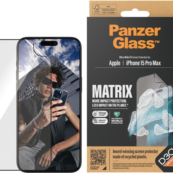 Panzerglass Displayschutz Matrix iPhone 15 Pro Max