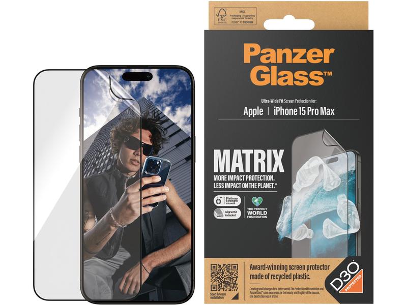 Panzerglass Displayschutz Matrix iPhone 15 Pro Max