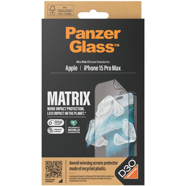 Panzerglass Displayschutz Matrix iPhone 15 Pro Max