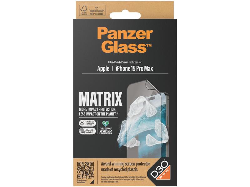 Panzerglass Displayschutz Matrix iPhone 15 Pro Max