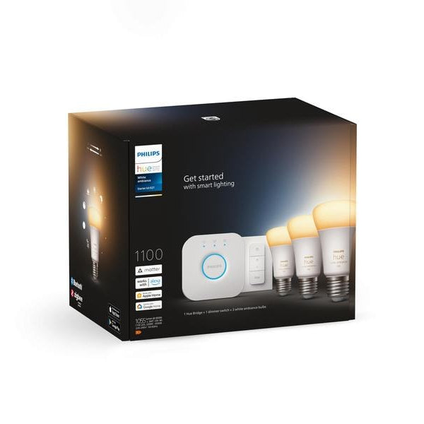 Philips Hue White Ambiance E27 3er Starter Set + Dimmschalter 3x1055 lm
