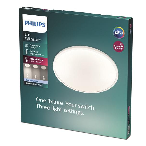 Philips Deckenleuchte LED SceneSwitch CL550 1700 lm 4000K, Weiss