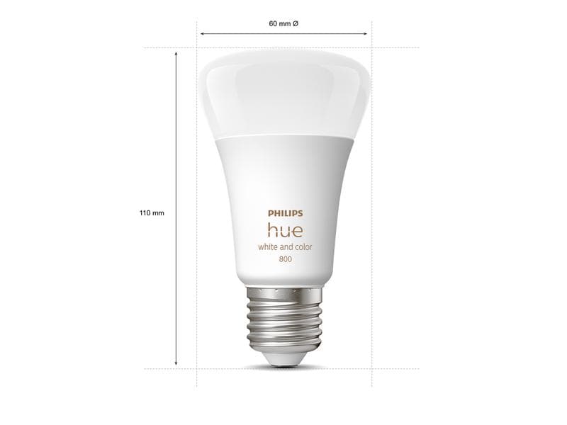 Philips Hue Leuchtmittel White &amp; Color Ambiance, E27, 3 Stück, BT