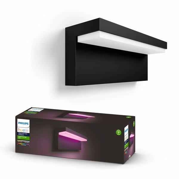 Philips Hue White & Color Ambiance Outdoor Nyro Wandleuchte Schwarz