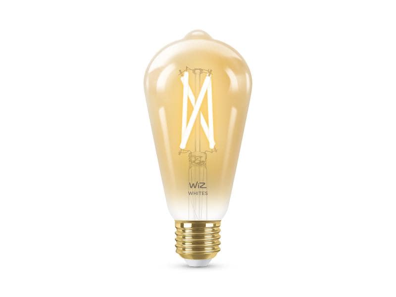 WiZ Leuchtmittel 7W (50W) E27 ST64 Filament Amber Doppelpack