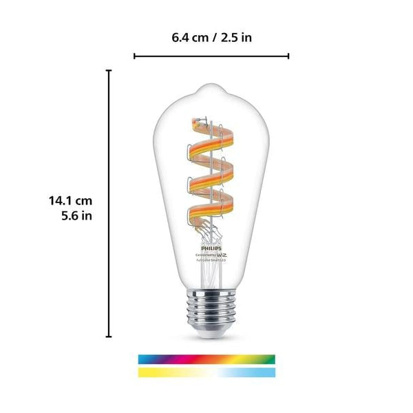 WiZ Leuchtmittel 6.3W (40W) E27 ST64 Tunable White & Color