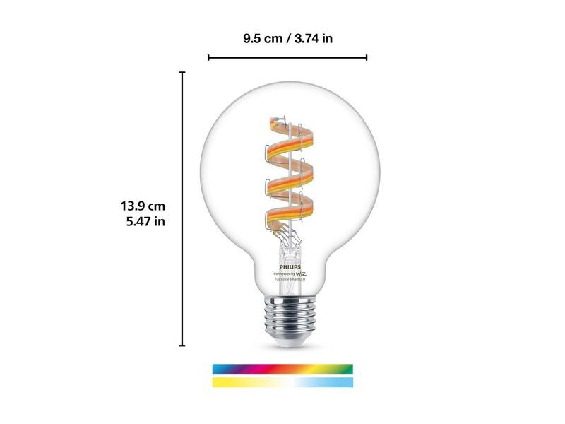 WiZ Leuchtmittel 6.3W (40W) E27 G95 Tunable White &amp; Color
