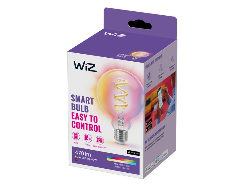 WiZ Leuchtmittel 6.3W (40W) E27 G95 Tunable White &amp; Color