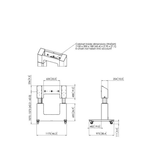 Vogel's TV-Trolley PTFE 7120 Schwarz