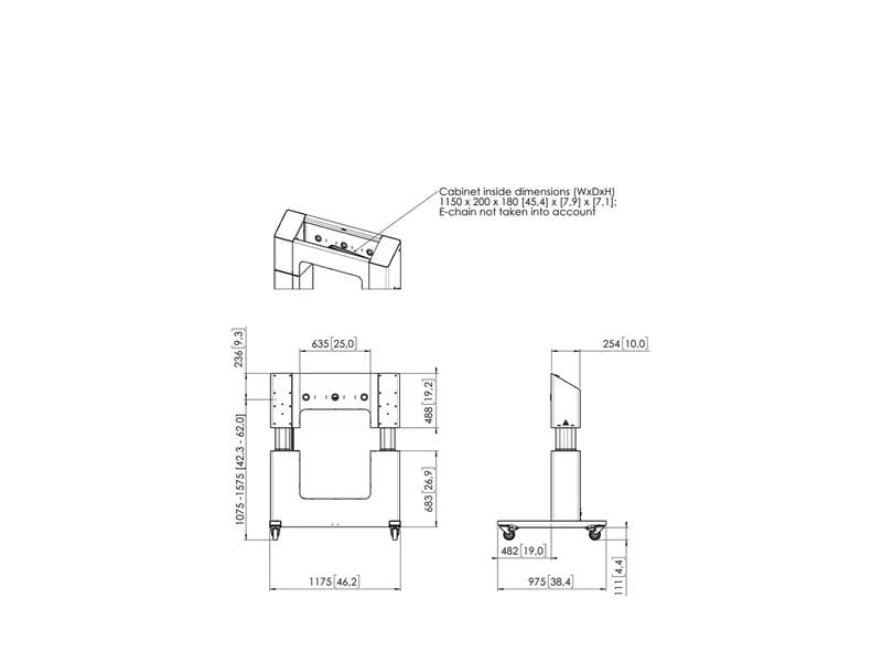 Vogel's TV-Trolley PTFE 7120 Schwarz