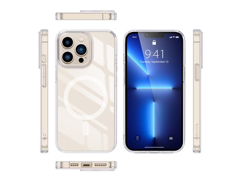 Nevox StyleShell SHOCKFlex MagSafe iPhone 15 Pro Max Transparent