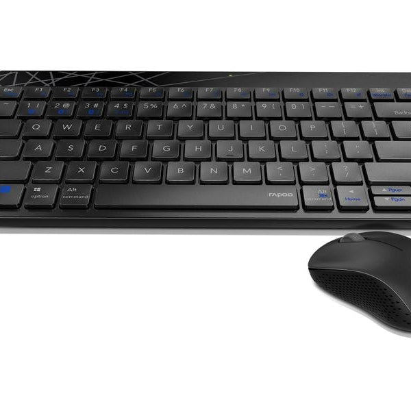 Rapoo Tastatur-Maus-Set 8000M Schwarz/Grau