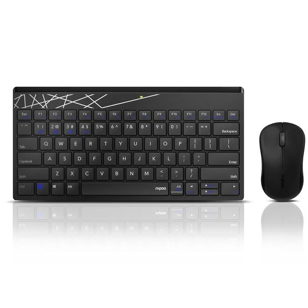 Rapoo Tastatur-Maus-Set 8000M Schwarz/Grau