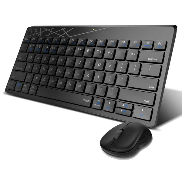 Rapoo Tastatur-Maus-Set 8000M Schwarz/Grau
