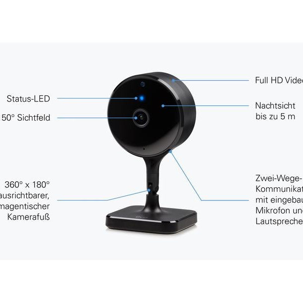 Eve Systems Netzwerkkamera Eve Cam 1080p / 24 fps, 150°, Nachtsicht