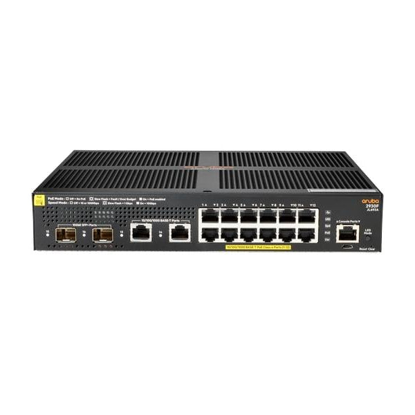 HPE Aruba Networking PoE+ Switch 2930F-12G-PoE+-2SFP+ 16 Port