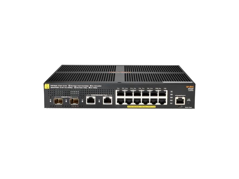 HPE Aruba Networking PoE+ Switch 2930F-12G-PoE+-2SFP+ 16 Port