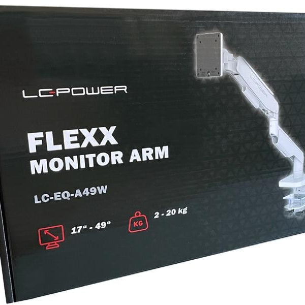 LC-Power Tischhalterung LC-EQ-A49W bis 20 kg – Weiss