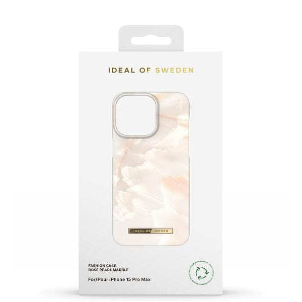 Ideal of Sweden Back Cover Rose Pearl Marble iPhone 15 Pro Max