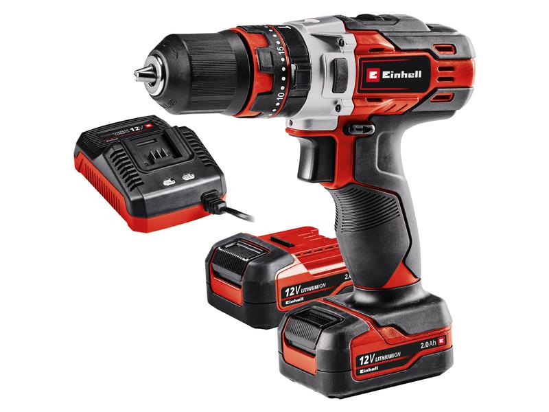 Einhell Akku-Schlagbohrschrauber TE-CD 12/1 Li-i 2x 2.0 Ah Kit