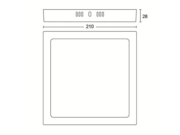 Philips LED Einbauspot SlimSurface DL252, 12W, 4000K, eckig, weiss