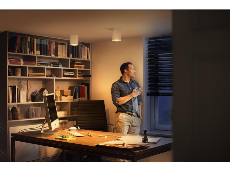 Philips Hue White Ambiance Pillar Spot inkl. Dimmschalter GU10, Weiss