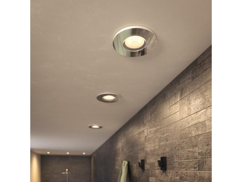 Philips Hue White Amb. Adore Deckenspots inkl. Dimmschalter Rund Silber