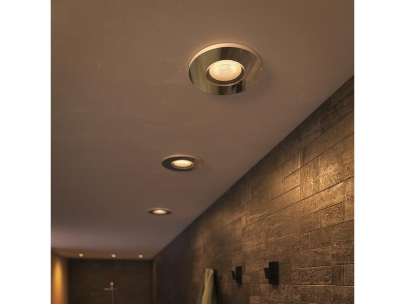 Philips Hue White Amb. Adore Deckenspots inkl. Dimmschalter Rund Silber