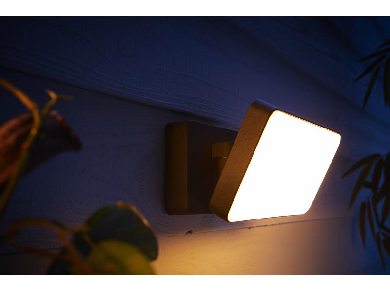 Philips Hue Aussenstrahler White Outdoor Welcome Flutlicht Schwarz