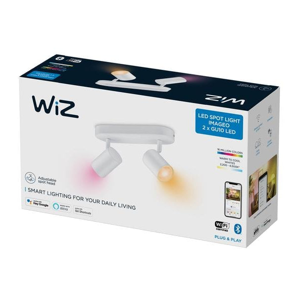 WiZ Aufbauspot IMAGEO, 2 x 5 W, Weiss, RGB