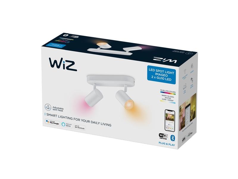 WiZ Aufbauspot IMAGEO, 2 x 5 W, Weiss, RGB
