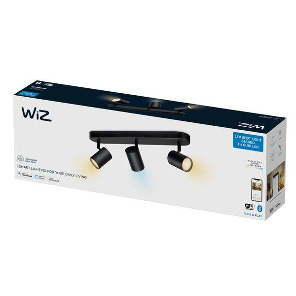WiZ Aufbauspot IMAGEO, 3 x 5 W, Schwarz, BT