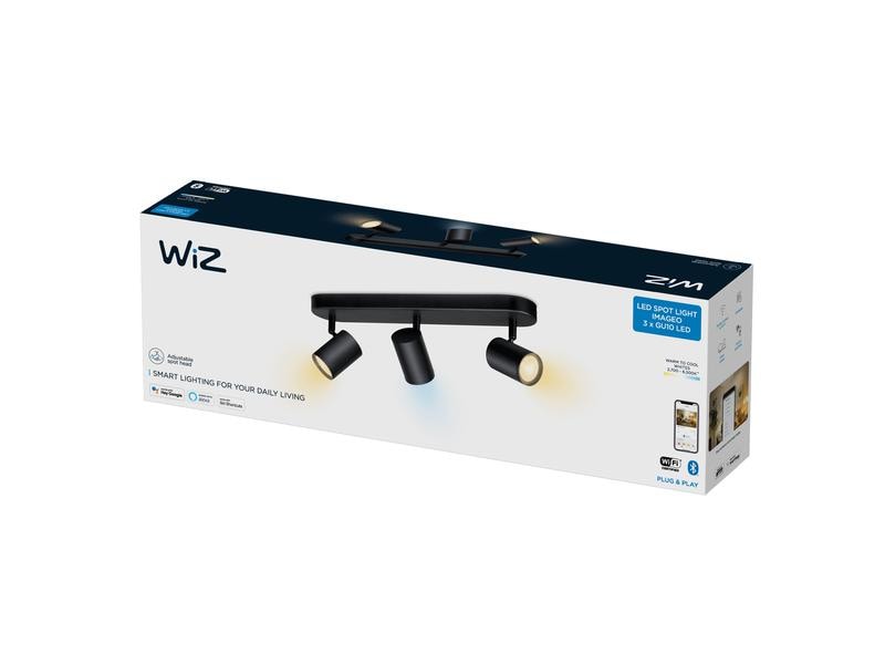 WiZ Aufbauspot IMAGEO, 3 x 5 W, Schwarz, BT
