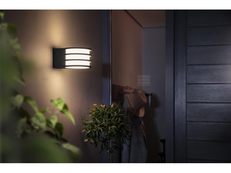 Philips Hue White Outdoor Lucca Wandleuchte Anthrazit