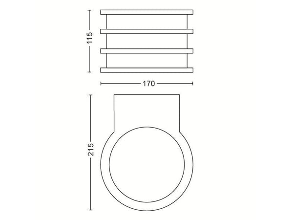 Philips Hue White Outdoor Lucca Wandleuchte Anthrazit