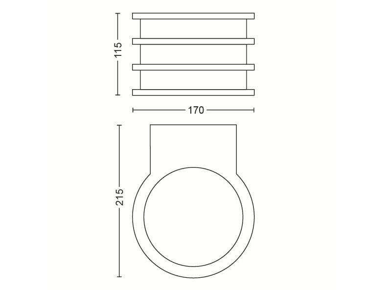 Philips Hue White Outdoor Lucca Wandleuchte Anthrazit