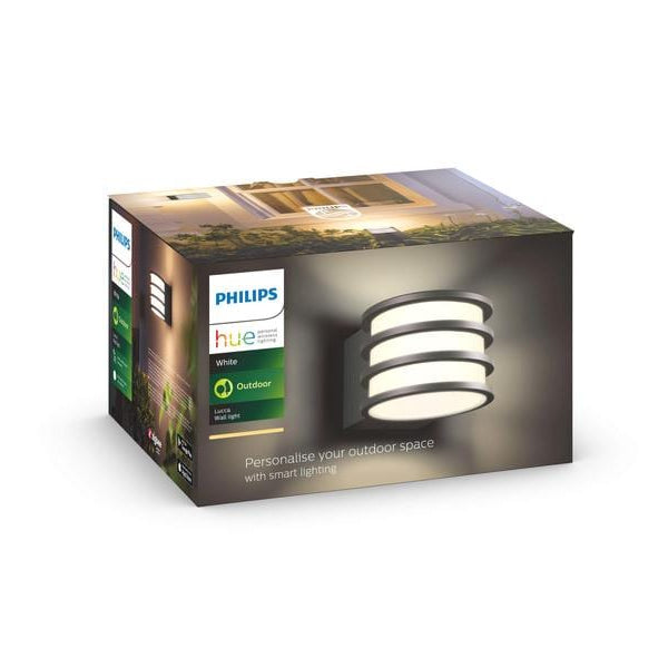 Philips Hue White Outdoor Lucca Wandleuchte Anthrazit