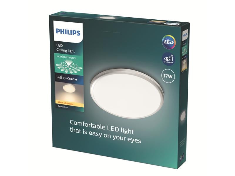 Philips Deckenleuchte Twirly 1700 lm Grau