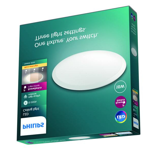 Philips Deckenleuchte Cavanal, 18 W, 1500 lm, 2700 K, Weiss
