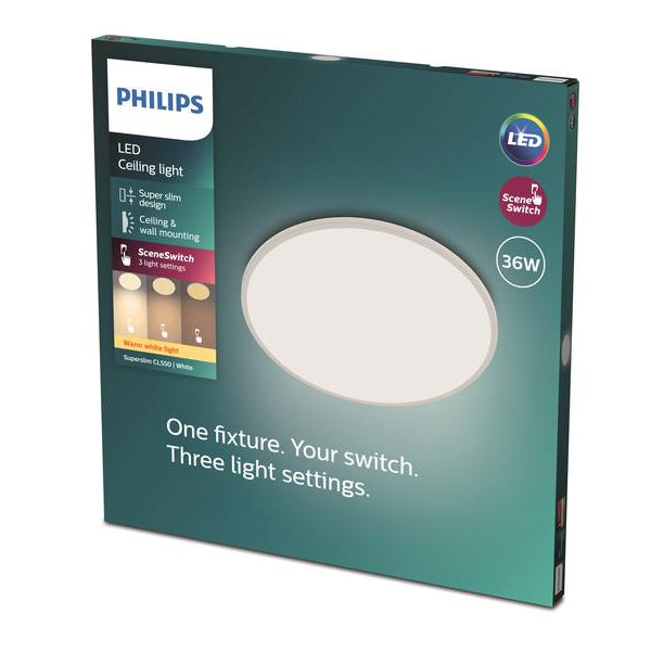Philips Deckenleuchte LED SceneSwitch CL550 IP44 1500 lm 4000K
