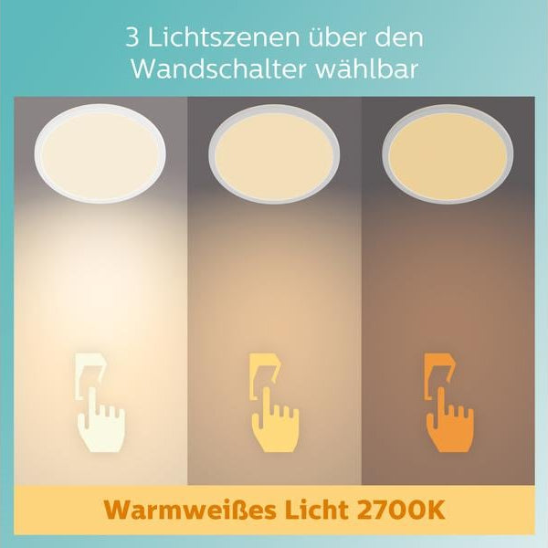 Philips Deckenleuchte LED SceneSwitch CL550 IP44 1300 lm 2700K