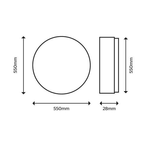 Philips Deckenleuchte LED SceneSwitch CL550 3600 lm 2700K, Schwarz