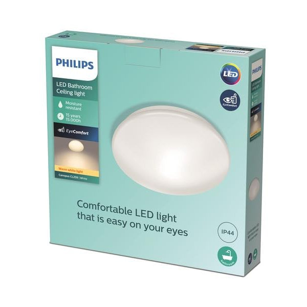 Philips Deckenleuchte Canopus, 17W, 2700K, Weiss