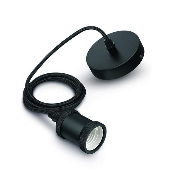 Philips Pendelleuchte Vintage E27, Schwarz