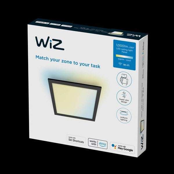 WiZ Panel Tunable White Deckenleuchte Schwarz 1000 lm