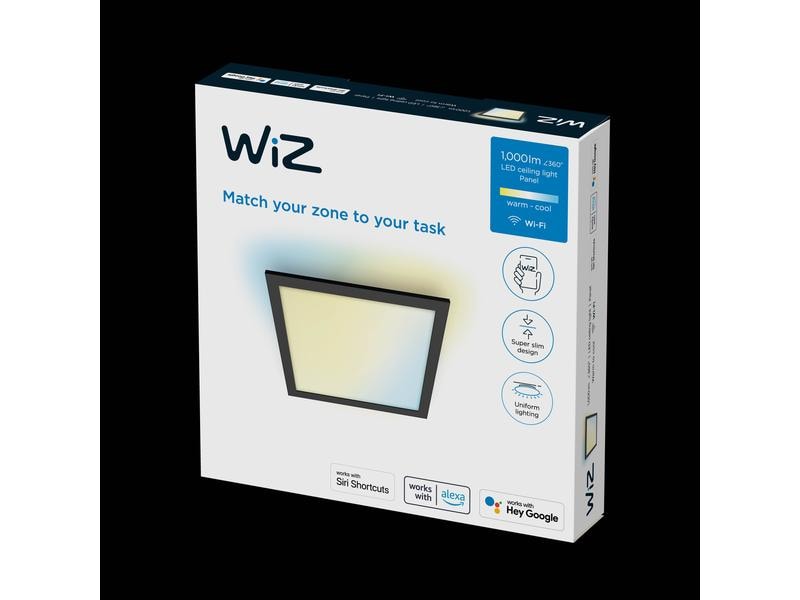 WiZ Panel Tunable White Deckenleuchte Schwarz 1000 lm