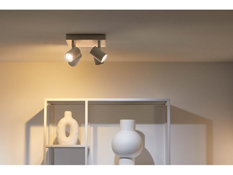 WiZ IMAGEO 4er Spot Tunable White &amp; Color Deckenleuchte Weiss