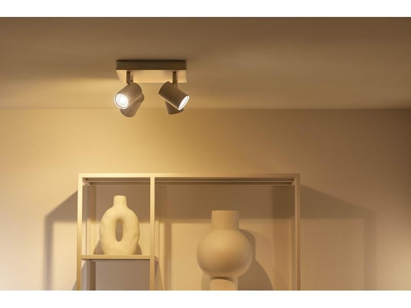 WiZ IMAGEO 4er Spot Tunable White &amp; Color Deckenleuchte Weiss